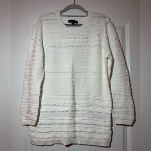BRAND NEW Banana Republic White Knit Sweater Women’s size XL